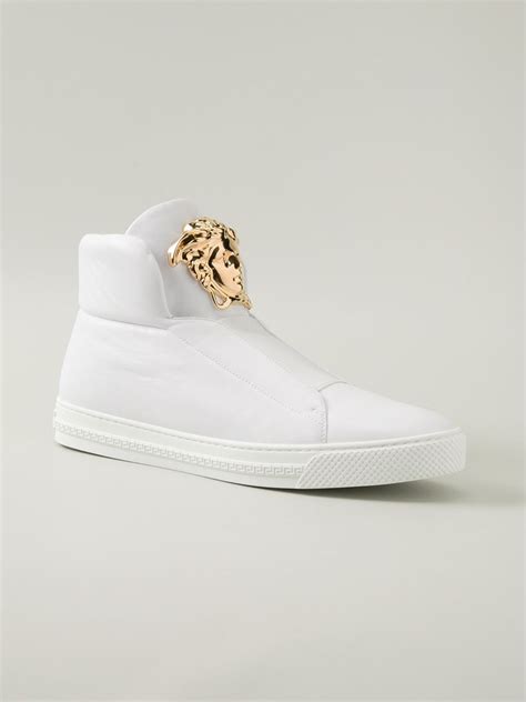 white versace sneakers men|men's versace sneakers for sale.